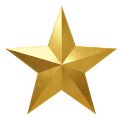 Obraz premium A Detailed Illustration of a Gold Star isolated on white or transparent png background
