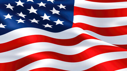 Obraz premium Waving american flag with stars and stripes symbolizing patriotism and unity