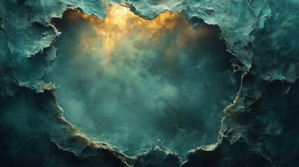 Abstract Teal and Gold Particle Background