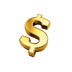 Fototapeta premium 3D Golden Dollar Sign Symbol - Wealth, Finance, and Success Concept