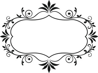 Elegant Ornate Floral Frame for Design Projects