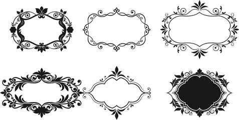 Elegant Black and White Decorative Frames Collection