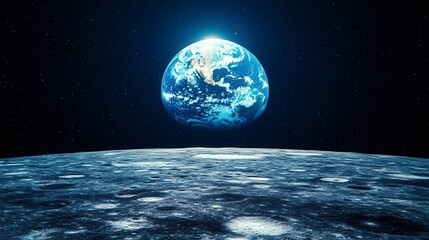 Earth from Moon's Orbit, Cosmic View