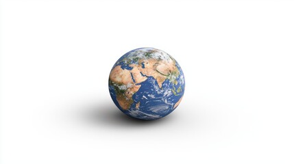 Fototapeta premium Earth Globe Isolated White Background
