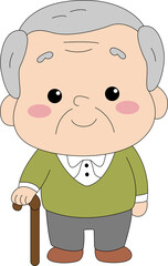 An old man illustration