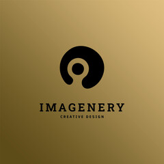 Letter O Logo Vector for Bussines or Branding, Luxury black gold, Minimal Style design for corporate sign. Initial O logo design template on dark background.