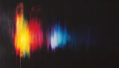 Abstract glowing rainbow color gradient with soft focus effect, perfect for creative web design overlays, avant-garde fashion editorials, and immersive advertising campaigns.