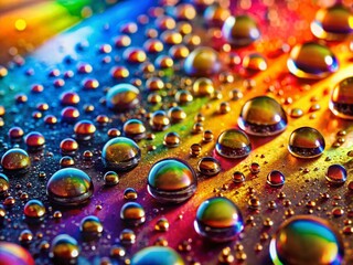 Vibrant Water Droplets on Colorful Surfaces: Artistic Macro Photography