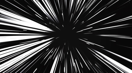 Black speed lines for Comic, motion effect.