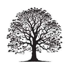 Buckeye Tree Vector - Minimalist Buckeye Tree Silhouette - Buck Eye Tree Art - Buckeye Tree Design - Buckeye Tree Illustration.