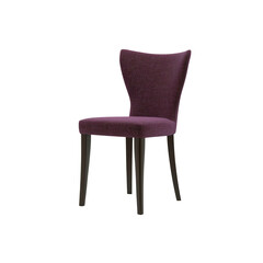 Modern Purple Upholstered Dining Chair with Dark Wood Legs