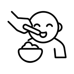 feeding baby icon, feeding baby line art - simple line art of feeding baby, perfect for feeding baby logos and icons