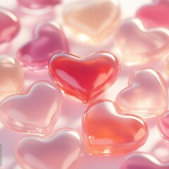 pink heart shaped candies