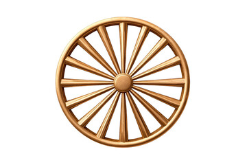 A classic wooden wheel representing traditional craftsmanship.