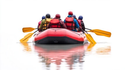 People Group People View Calm Rafting Lake Nutritious