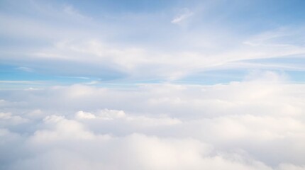 Obraz premium Ethereal High-Altitude Clouds in Soft Pastel Blues and Whites –