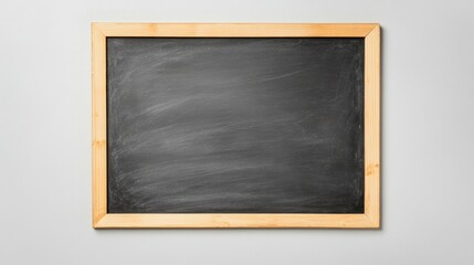 A simple wooden-framed blackboard with a smooth, blank surface, ideal for writing and teaching.