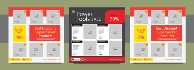 Social media post design template set for fashion sale.  Product sale social media post. Suitable for social media, flyers, banners, and web internet ads.