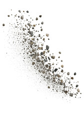 Obraz premium High-Resolution Image of Exploding Rocks isolated on white or transparent png background