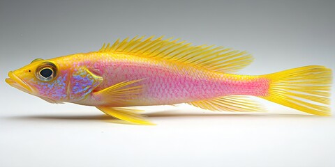 Fototapeta premium Fresh caught yellow perch isolated on a white background , isolated on white background