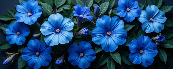 blue flowers in the garden