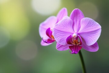 Obraz premium Delicate purple butterfly orchid, isolated on white , high resolution, summer, nature