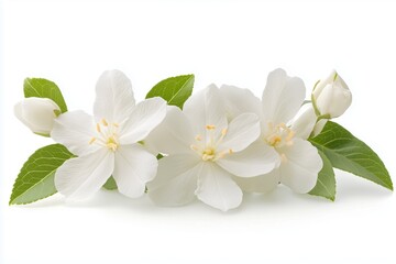 Jasmine white flower on white background. Jasmine white flower isolated on white background 