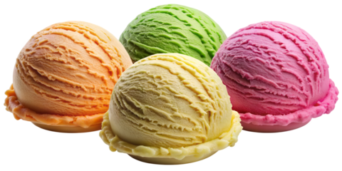 Delicious Ice Cream Scoops PNG – High-Quality Transparent Ice Cream Image for Free Download.AI Generated.