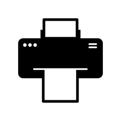 printer icon symbol, flat design vector