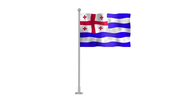 Ajaria Flag Waving Transparent Background