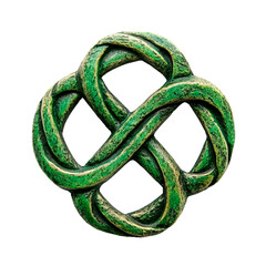 An intricate Celtic knot, representing Irish heritage and unity