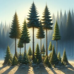 Growth Habit Pines can be tall and straight spreading or even dw