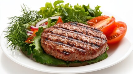 Fresh Tasty Burger with Grilled Patty and Salad - Ultimate 6x Standard V2