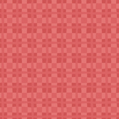 Scottish traditional red tartan pattern with hearts for fabric and textile printing, wallpaper, background and wrapping paper.