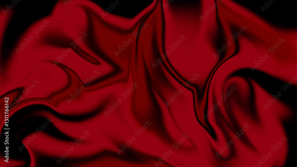 Canvas Prints abstract texture of liquid acrylic, abstract flowing liquid curve line in white red metallic.