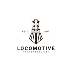 Locomotive Logo Design Train Engine Vector Template