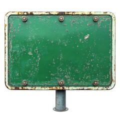 Obraz premium Green street sign isolated on white background.PNG