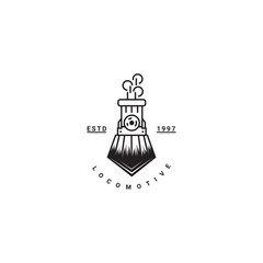 Locomotive Logo Design Train Engine Vector Template
