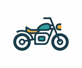 Fototapeta premium Vector illustration of a classic motorcycle.