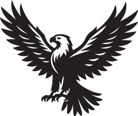 Obraz premium black eagle tattoo vector, eagle silhouette vector, eagle logo vector, eagle vector icon, eagle silhouette vector isolated on white background
