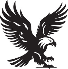 Fototapeta premium black eagle tattoo vector, eagle silhouette vector, eagle logo vector, eagle vector icon, eagle silhouette vector isolated on white background