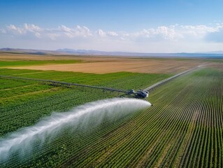 Agricultural irrigation system ensuring optimal crop hydration and yield