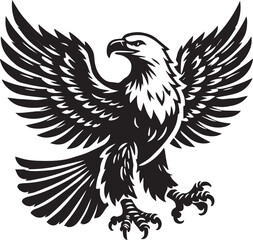 Fototapeta premium black eagle tattoo vector, eagle silhouette vector, eagle logo vector, eagle vector icon, eagle silhouette vector isolated on white background
