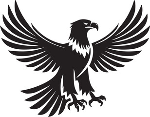 Obraz premium black eagle tattoo vector, eagle silhouette vector, eagle logo vector, eagle vector icon, eagle silhouette vector isolated on white background