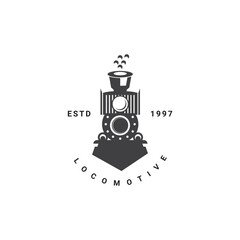 Locomotive Logo Design Train Engine Vector Template