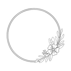 Circular Wreath with Elegant Floral and Leafy Details