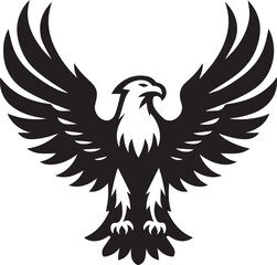 Obraz premium black eagle tattoo vector, eagle silhouette vector, eagle logo vector, eagle vector icon, eagle silhouette vector isolated on white background