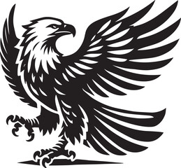 Obraz premium black eagle tattoo vector, eagle silhouette vector, eagle logo vector, eagle vector icon, eagle silhouette vector isolated on white background