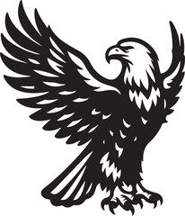 Obraz premium black eagle tattoo vector, eagle silhouette vector, eagle logo vector, eagle vector icon, eagle silhouette vector isolated on white background