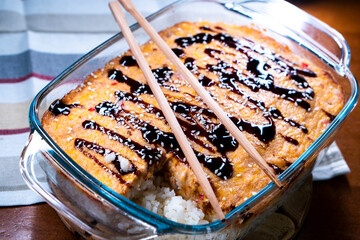 Easy Sushi Bake. Sushi Casserole. © Denis